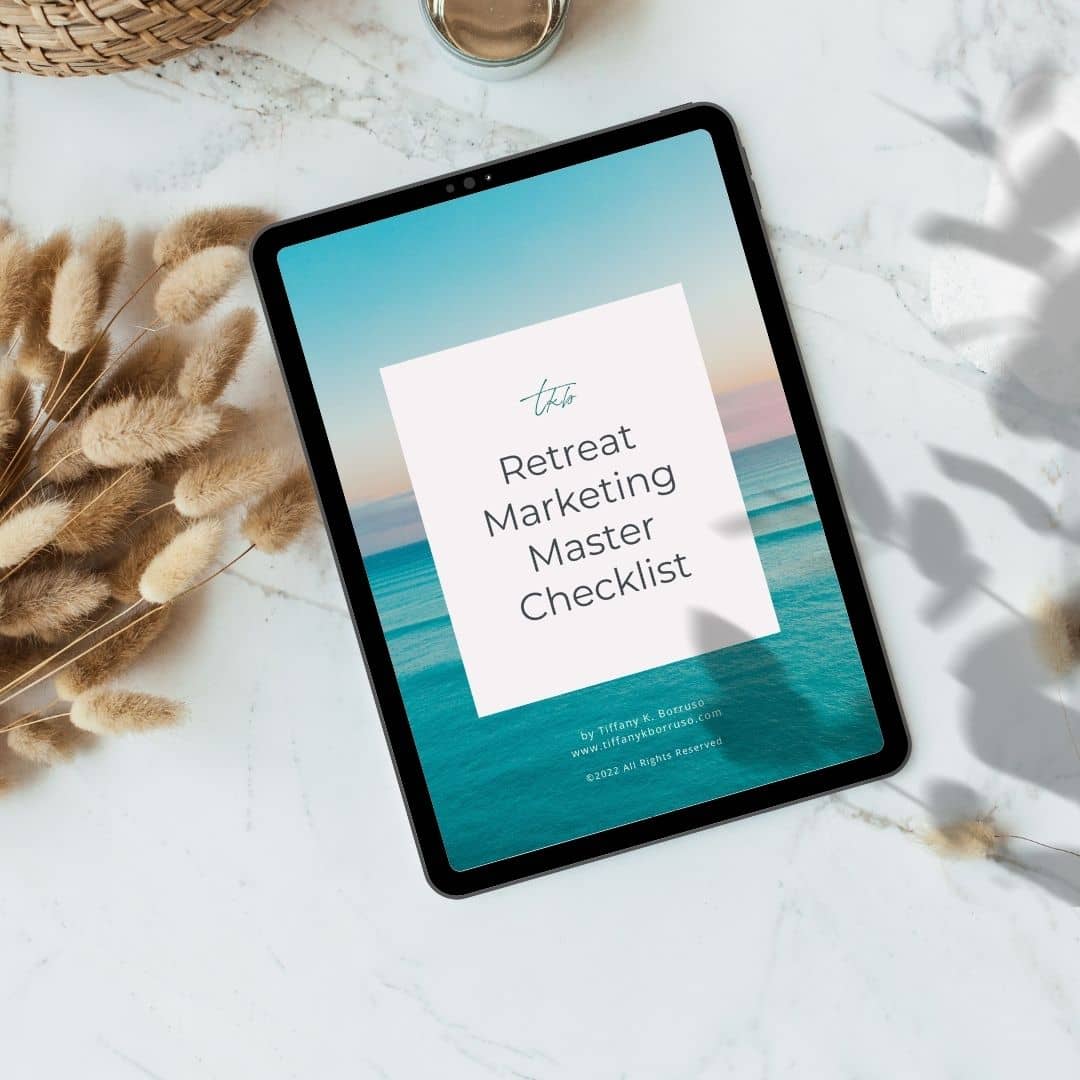 Retreat marketing master checklist mockup Retreat marketing master checklist mockup